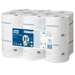 Tualetes papīrs ruļļos/industriālais papīrs TORK SmartOne MINI TOILET ROLL T9, 111m, 12 gab. 472193