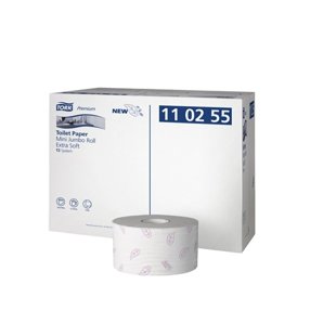 Tualetes papīrs ruļļos/industriālais papīrs TORK PREMIUM EXTRA SOFT MINI JUMBO T2, 120m, 12 gab. 110255