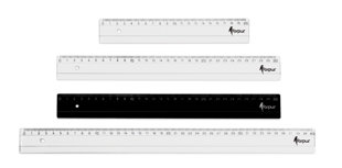 Lineāls, 20cm, caurspīdīgs