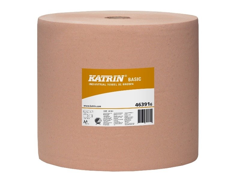 *Augstas kvalitātes industriālais papīrs KATRIN XL BROWN, 32cm x 1000m, 1 kārta, 1 rullis, 463918