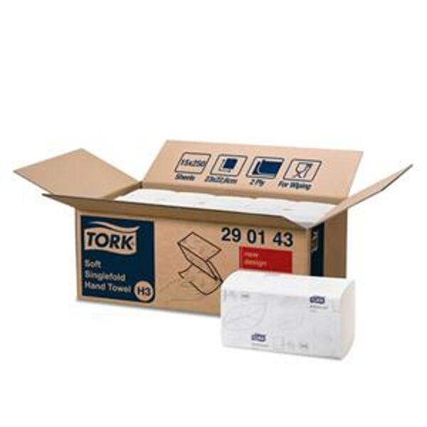 Roku papīra salvetes TORK SINGLEFOLD ADVANCED SOFT V H3, 15 paciņas 290143